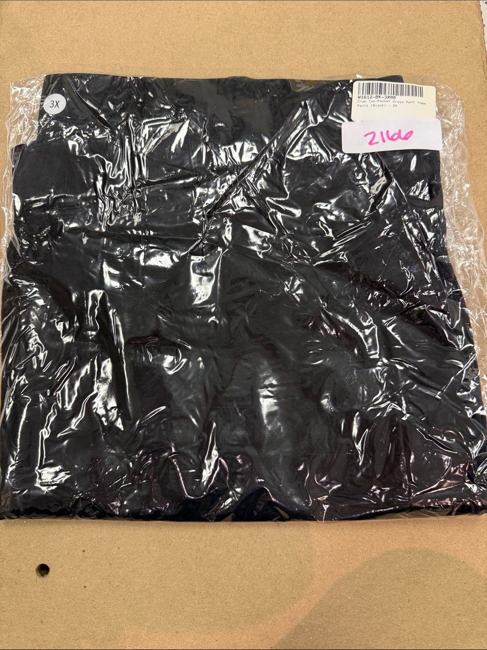 New Betabrand Black Crop Two Pocket Dress Pant Yoga Pants 3X